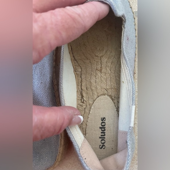 Soludos Woven Platform Light Blue/Yellow Slip-On Espadrilles Lemon; size 10 - Picture 4 of 7